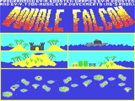 Title screen of Double Falcon on the Commodore 64.
