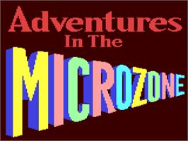 Title screen of Double Feature - Adventures In The Microzone on the Commodore 64.