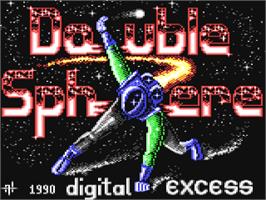 Title screen of Double Sphere on the Commodore 64.