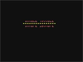 Title screen of Double Trouble Pinball on the Commodore 64.