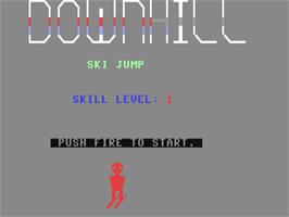 Title screen of Downhill - Ski Jump on the Commodore 64.