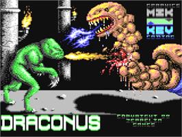 Title screen of Draconus on the Commodore 64.