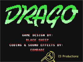Title screen of Drago on the Commodore 64.