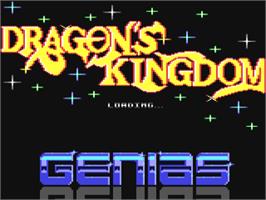 Title screen of Dragon's Kingdom on the Commodore 64.