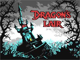 Title screen of Dragon's Lair on the Commodore 64.