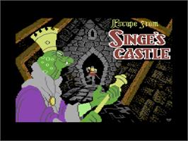 Title screen of Dragon's Lair II: Escape from Singe's Castle on the Commodore 64.