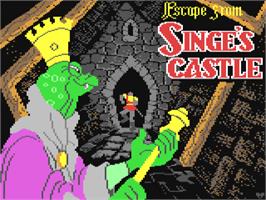 Title screen of Dragon's Lair Part II - Escape from Singe's Castle on the Commodore 64.