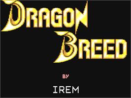 Title screen of Dragon Breed on the Commodore 64.