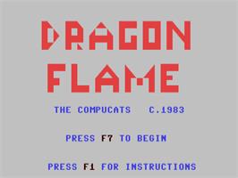 Title screen of Dragon Flame on the Commodore 64.
