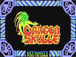 Title screen of Dragonskulle on the Commodore 64.