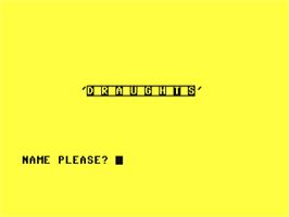Title screen of Draughts on the Commodore 64.