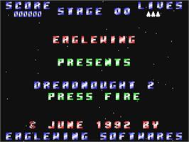 Title screen of Dreadnought 2 on the Commodore 64.