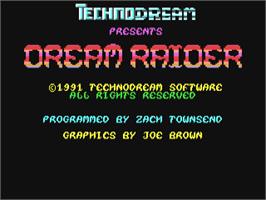 Title screen of Dream Raider on the Commodore 64.