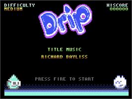 Title screen of Drip on the Commodore 64.
