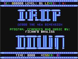 Title screen of Drop Down on the Commodore 64.