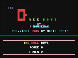 Title screen of Duke Boys on the Commodore 64.