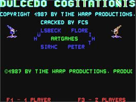Title screen of Dulcedo Cogitationis on the Commodore 64.