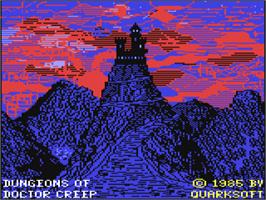 Title screen of Dungeons Of Doctor Creep on the Commodore 64.