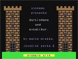 Title screen of Durlindana Und Excalibur on the Commodore 64.