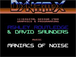 Title screen of Dynamix on the Commodore 64.