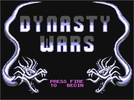 Title screen of Dynasty Wars on the Commodore 64.