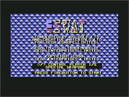 Title screen of E-SWAT: Cyber Police on the Commodore 64.