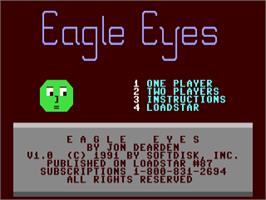 Title screen of Eagle Eyes on the Commodore 64.