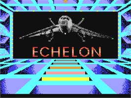 Title screen of Echelon on the Commodore 64.