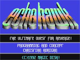 Title screen of Echo Hawk on the Commodore 64.