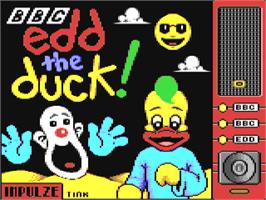 Title screen of Edd The Duck! on the Commodore 64.