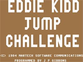 Title screen of Eddie Kidd Jump Challenge on the Commodore 64.