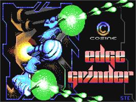 Title screen of Edge Grinder on the Commodore 64.