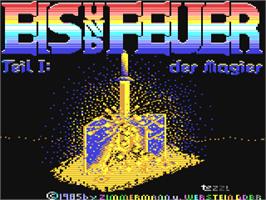 Title screen of Eis Und Feuer - Der Magier on the Commodore 64.