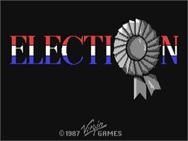 Title screen of Election on the Commodore 64.