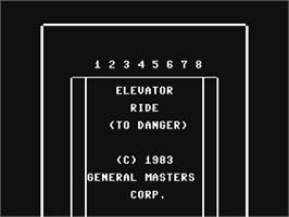 Title screen of Elevator Ride on the Commodore 64.