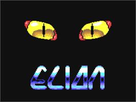 Title screen of Elian on the Commodore 64.