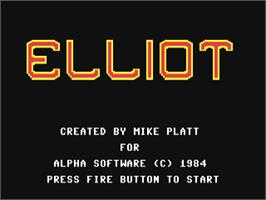 Title screen of Elliot on the Commodore 64.