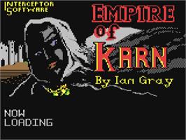 Title screen of Empire of Karn on the Commodore 64.