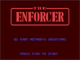 Title screen of Enforcer, The (Aackosoft) on the Commodore 64.