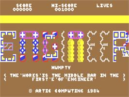 Title screen of Engineer Humpty on the Commodore 64.
