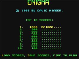 Title screen of Enigma (Mania-Soft) on the Commodore 64.