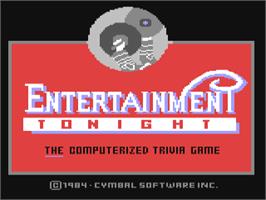 Title screen of Entertainment Tonight on the Commodore 64.