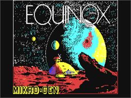 Title screen of Equinox on the Commodore 64.