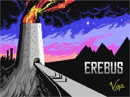Title screen of Erebus on the Commodore 64.