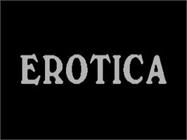 Title screen of Erotica on the Commodore 64.