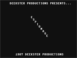 Title screen of Espionage on the Commodore 64.