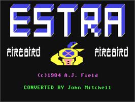Title screen of Estra on the Commodore 64.