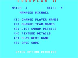 Title screen of European 2 on the Commodore 64.