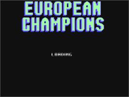 Title screen of European Champions (Challenge) on the Commodore 64.