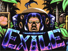 Title screen of Exile on the Commodore 64.